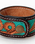 American Darling Bracelet Hand Tooled Carved Genuine Leather Women | Handmade Western Rustic