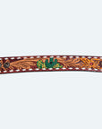 American Darling ADBRF174 Hand tooled carved Genuine Leather Bracelet women
