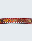 American Darling ADBRF175 Hand tooled carved Genuine Leather Bracelet women