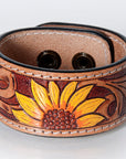 American Darling Bracelet Hand Tooled Carved Genuine Leather Women | Handmade Western Rustic