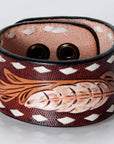 American Darling ADBRF181 Hand tooled carved Genuine Leather Bracelet women
