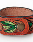 American Darling Bracelet Hand Tooled Carved Genuine Leather Women | Handmade Western Rustic