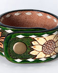 American Darling ADBRF184 Hand tooled carved Genuine Leather Bracelet women