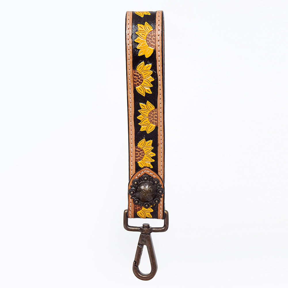 American Darling Hand Tooled Genuine Leather Handle Strap for Wristlet Bag Phone Wrist Keychain Wallet Purse Clutch Cellphone