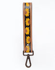 American Darling ADWSF102 Hand Tooled Genuine Leather Handle Strap For Wristlet Bags