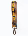 American Darling ADWSF102 Hand Tooled Genuine Leather Handle Strap For Wristlet Bags