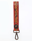American Darling ADWSF103 Hand Tooled Genuine Leather Handle Strap For Wristlet Bags