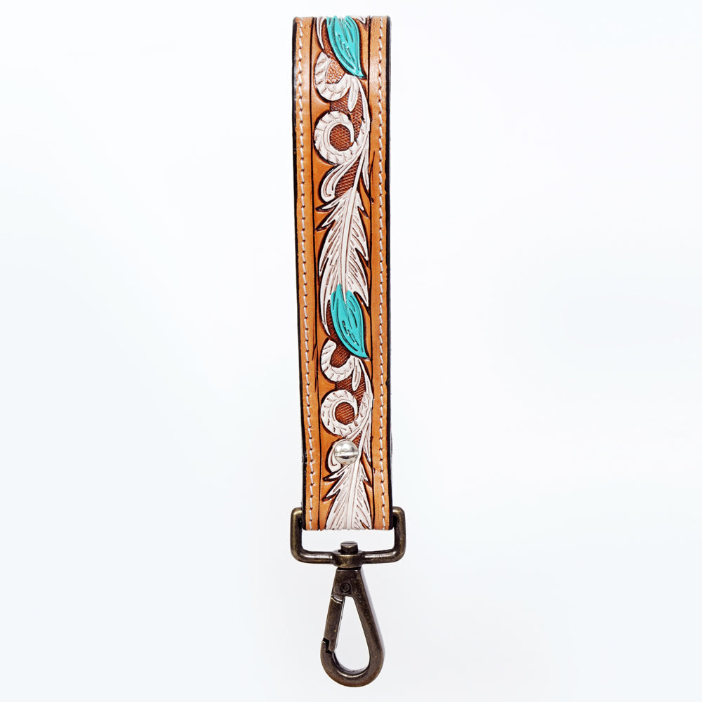 American Darling Hand Tooled Genuine Leather Handle Strap for Wristlet Bag Phone Wrist Keychain Wallet Purse Clutch Cellphone