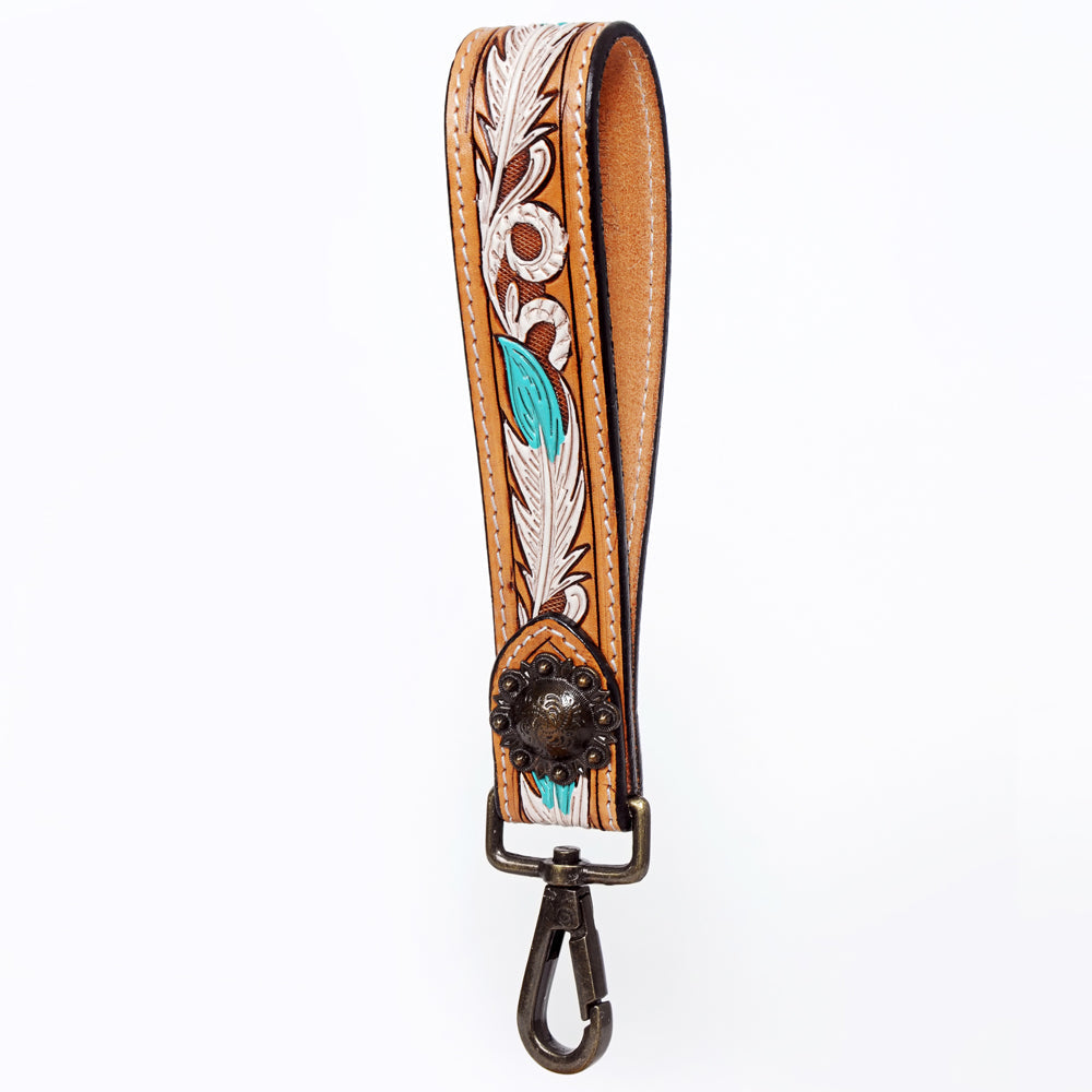 American Darling Hand Tooled Genuine Leather Handle Strap for Wristlet Bag Phone Wrist Keychain Wallet Purse Clutch Cellphone