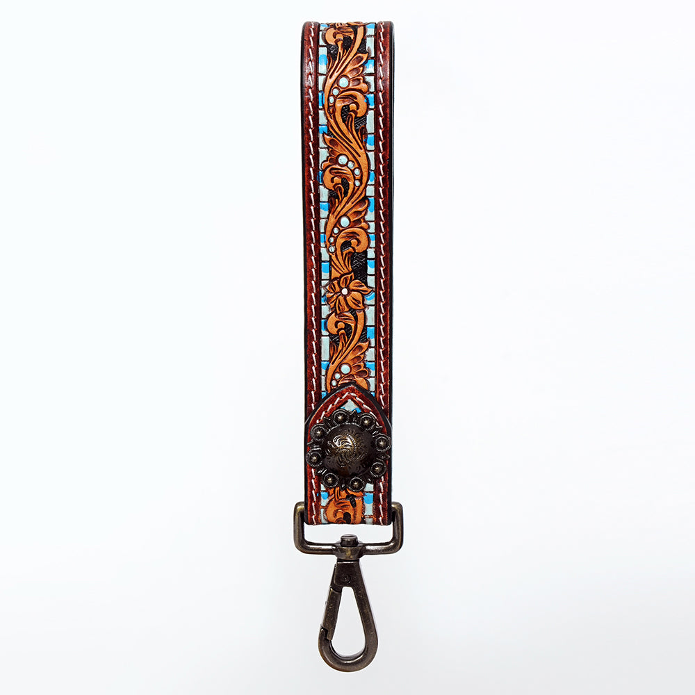 American Darling Hand Tooled Genuine Leather Handle Strap for Wristlet Bag Phone Wrist Keychain Wallet Purse Clutch Cellphone