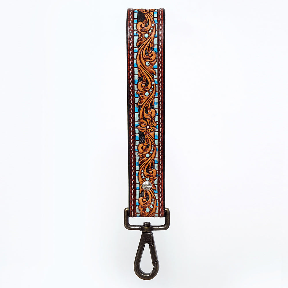 American Darling Hand Tooled Genuine Leather Handle Strap for Wristlet Bag Phone Wrist Keychain Wallet Purse Clutch Cellphone