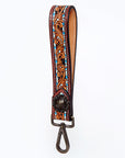 American Darling ADWSF108 Hand Tooled Genuine Leather Handle Strap For Wristlet Bags