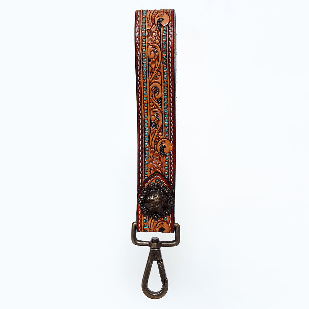 American Darling Hand Tooled Genuine Leather Handle Strap for Wristlet Bag Phone Wrist Keychain Wallet Purse Clutch Cellphone