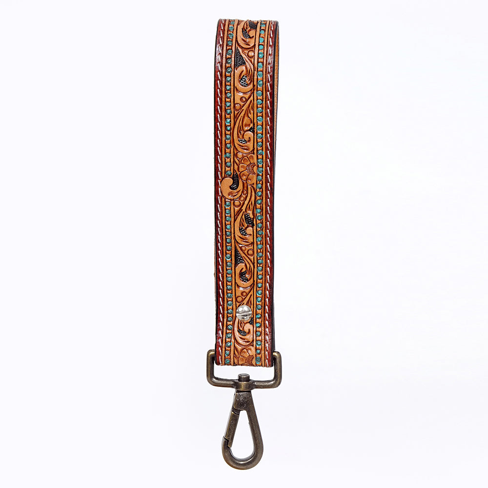 American Darling Hand Tooled Genuine Leather Handle Strap for Wristlet Bag Phone Wrist Keychain Wallet Purse Clutch Cellphone