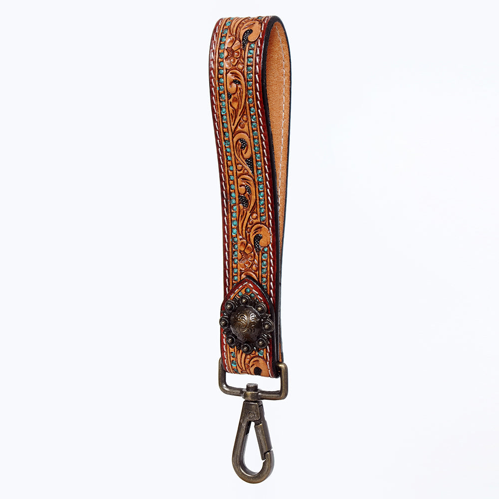 American Darling Hand Tooled Genuine Leather Handle Strap for Wristlet Bag Phone Wrist Keychain Wallet Purse Clutch Cellphone