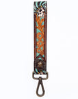 American Darling ADWSF111 Hand Tooled Genuine Leather Handle Strap For Wristlet Bags
