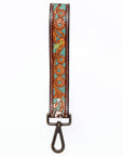 American Darling ADWSF111 Hand Tooled Genuine Leather Handle Strap For Wristlet Bags