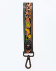 American Darling ADWSF112 Hand Tooled Genuine Leather Handle Strap For Wristlet Bags