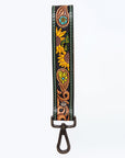 American Darling ADWSF112 Hand Tooled Genuine Leather Handle Strap For Wristlet Bags
