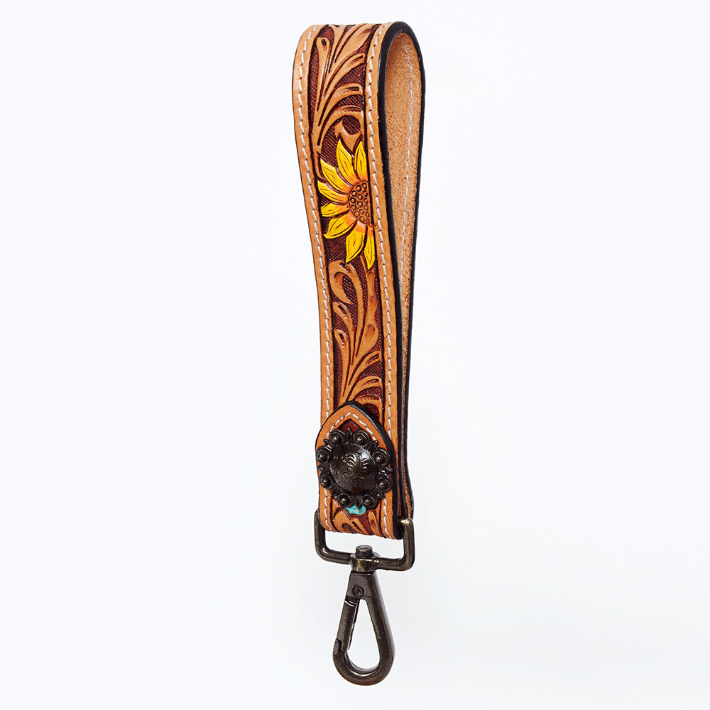 American Darling Hand Tooled Genuine Leather Handle Strap for Wristlet Bag Phone Wrist Keychain Wallet Purse Clutch Cellphone
