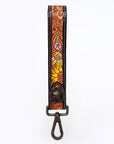 American Darling ADWSF115 Hand Tooled Genuine Leather Handle Strap For Wristlet Bags