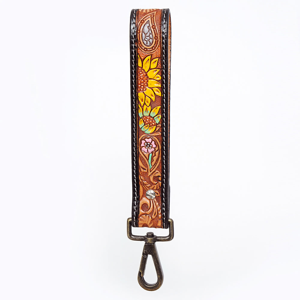 American Darling Hand Tooled Genuine Leather Handle Strap for Wristlet Bag Phone Wrist Keychain Wallet Purse Clutch Cellphone