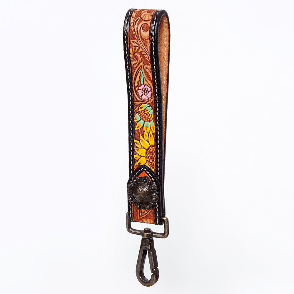 American Darling Hand Tooled Genuine Leather Handle Strap for Wristlet Bag Phone Wrist Keychain Wallet Purse Clutch Cellphone