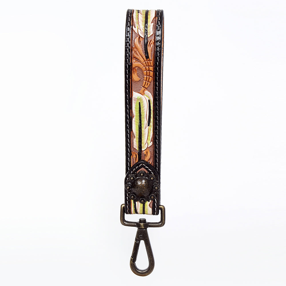 American Darling Hand Tooled Genuine Leather Handle Strap for Wristlet Bag Phone Wrist Keychain Wallet Purse Clutch Cellphone