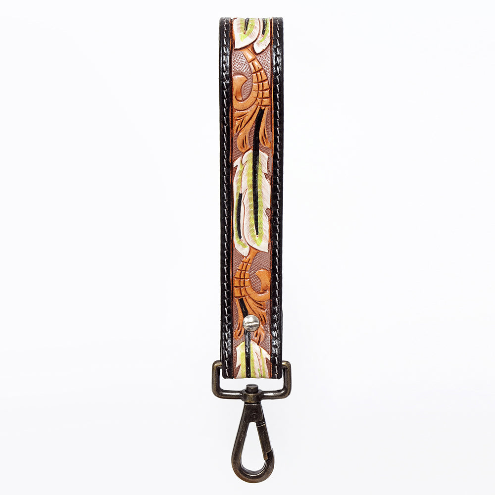 American Darling Hand Tooled Genuine Leather Handle Strap for Wristlet Bag Phone Wrist Keychain Wallet Purse Clutch Cellphone