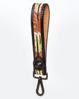 American Darling ADWSF116 Hand Tooled Genuine Leather Handle Strap For Wristlet Bags