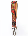 American Darling ADWSF117 Hand Tooled Genuine Leather Handle Strap For Wristlet Bags