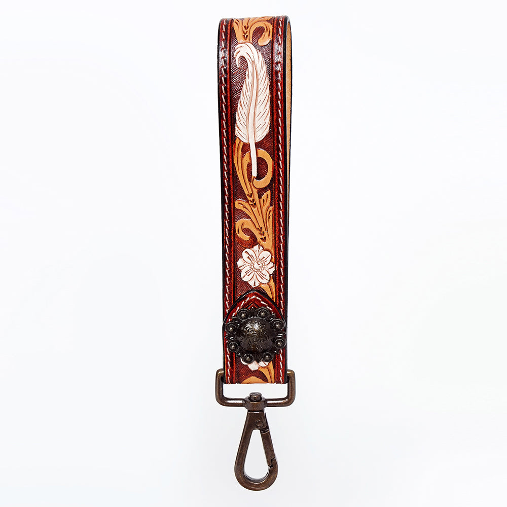 American Darling Hand Tooled Genuine Leather Handle Strap for Wristlet Bag Phone Wrist Keychain Wallet Purse Clutch Cellphone