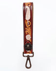 American Darling ADWSF118 Hand Tooled Genuine Leather Handle Strap For Wristlet Bags