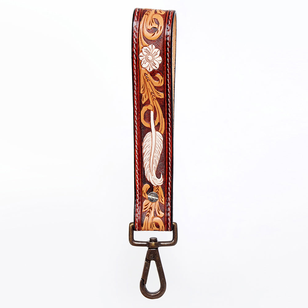 American Darling Hand Tooled Genuine Leather Handle Strap for Wristlet Bag Phone Wrist Keychain Wallet Purse Clutch Cellphone