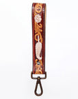 American Darling ADWSF118 Hand Tooled Genuine Leather Handle Strap For Wristlet Bags