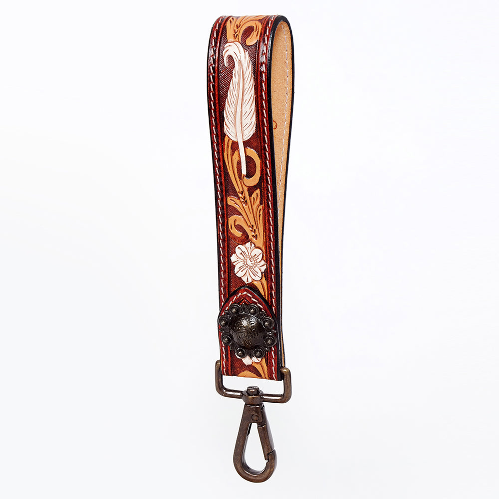 American Darling Hand Tooled Genuine Leather Handle Strap for Wristlet Bag Phone Wrist Keychain Wallet Purse Clutch Cellphone