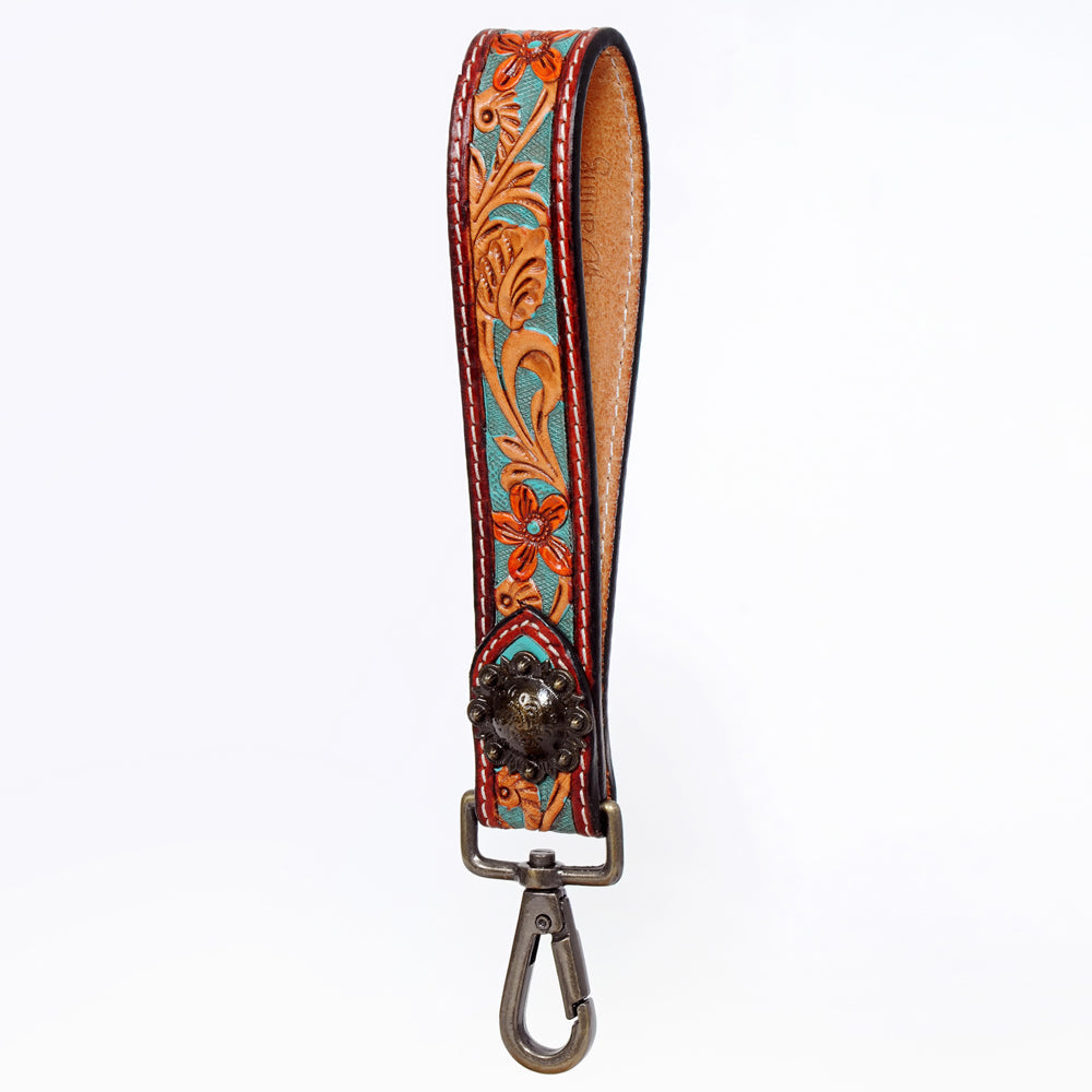 American Darling Hand Tooled Genuine Leather Handle Strap for Wristlet Bag Phone Wrist Keychain Wallet Purse Clutch Cellphone