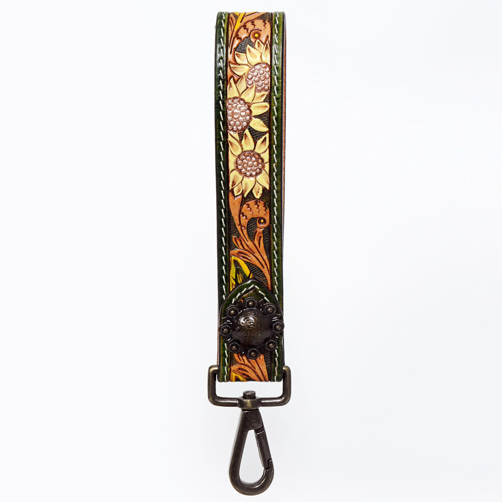 American Darling Hand Tooled Genuine Leather Handle Strap for Wristlet Bag Phone Wrist Keychain Wallet Purse Clutch Cellphone