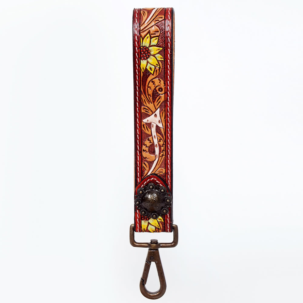 American Darling Hand Tooled Genuine Leather Handle Strap for Wristlet Bag Phone Wrist Keychain Wallet Purse Clutch Cellphone