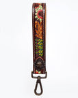 American Darling ADWSF123 Hand Tooled Genuine Leather Handle Strap For Wristlet Bags