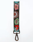 American Darling ADWSF124 Hand Tooled Genuine Leather Handle Strap For Wristlet Bags