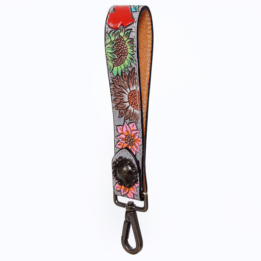 American Darling Hand Tooled Genuine Leather Handle Strap for Wristlet Bag Phone Wrist Keychain Wallet Purse Clutch Cellphone