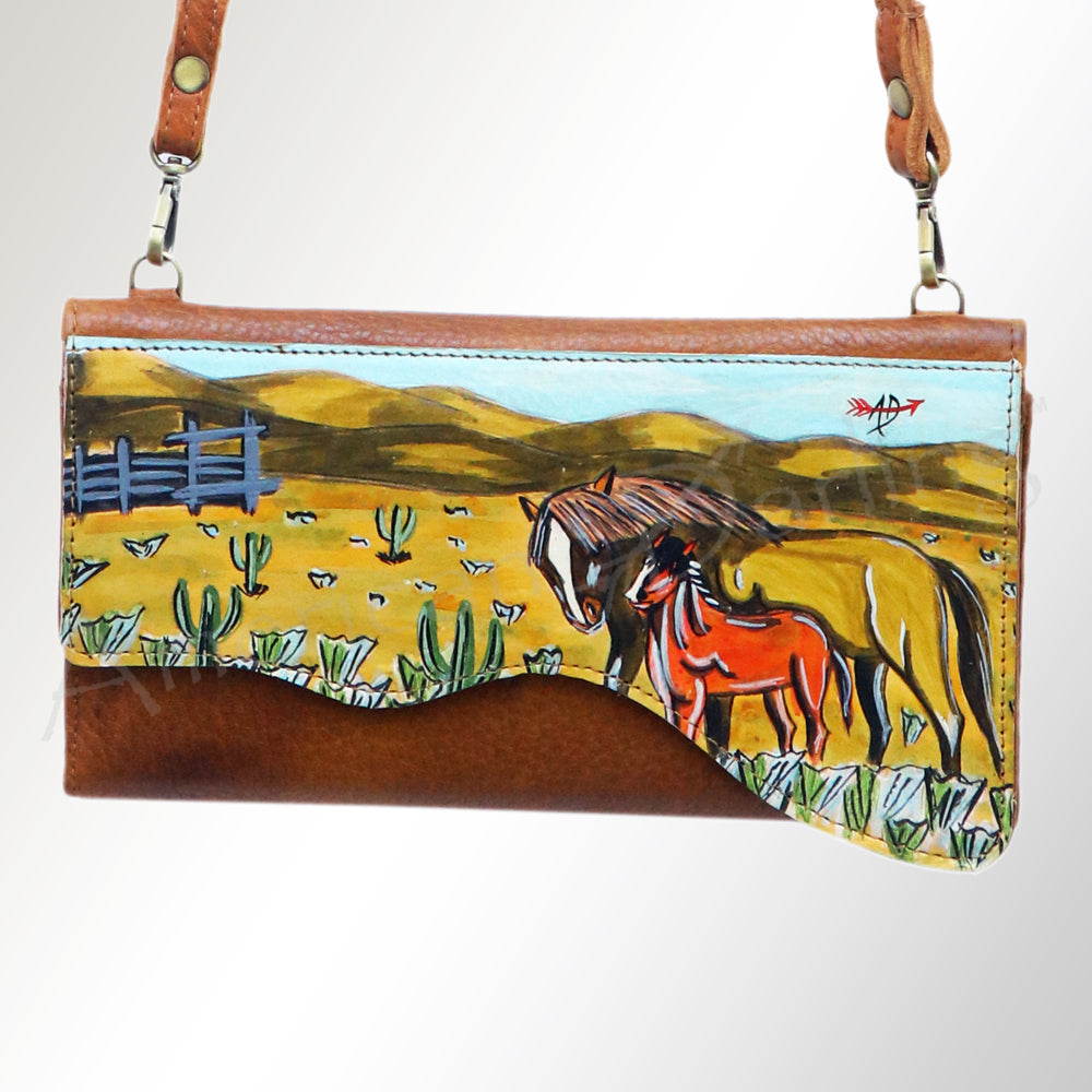 American Darling Small Crossbody Genuine Leather women bag western handbag purse