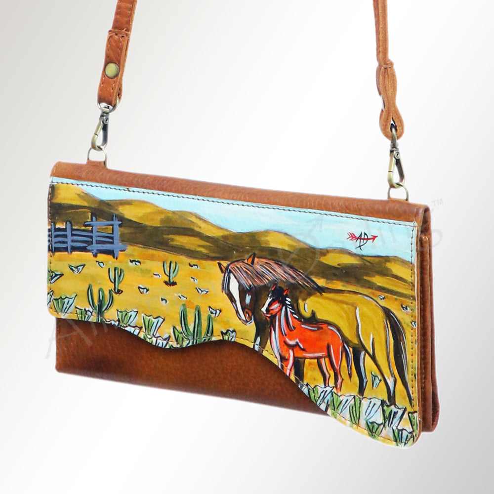 American Darling Small Crossbody Genuine Leather women bag western handbag purse
