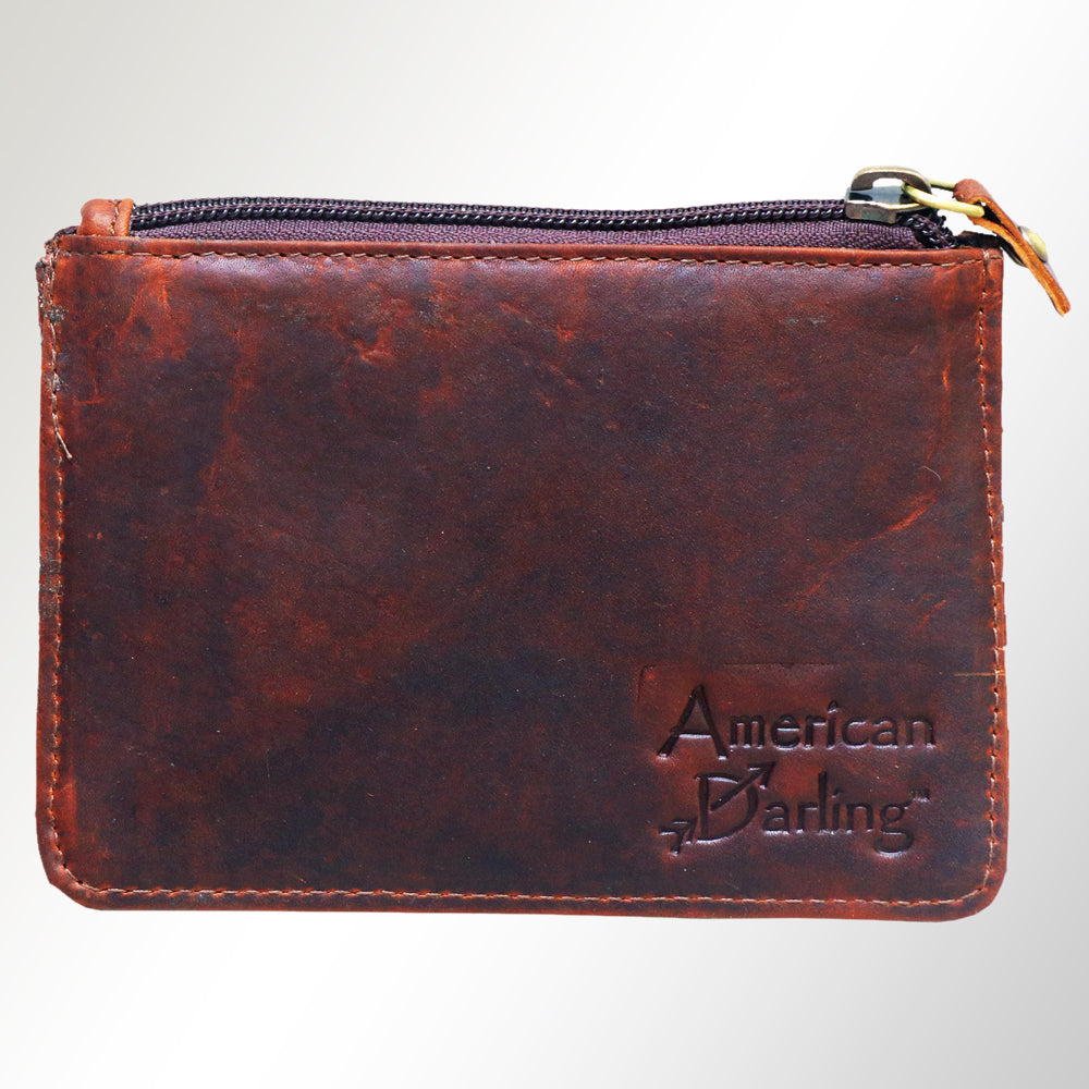 American Darling Coin Purse Genuine Leather Women Bag Western Handbag Purse