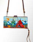 American Darling Wristlet Genuine Leather Women Bag Western Handbag Purse