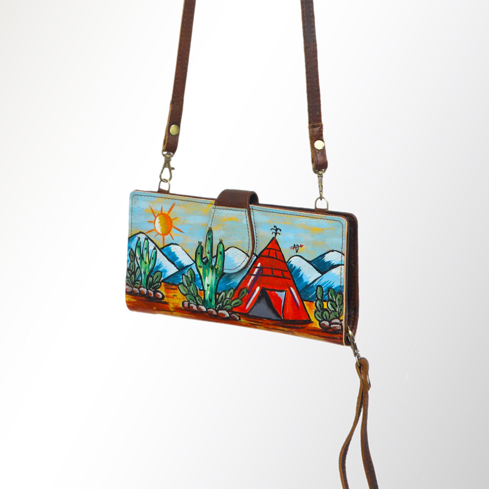 American Darling Wristlet Genuine Leather Women Bag Western Handbag Purse