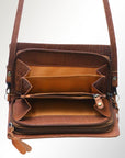 American Darling Organiser Hair-On Hand Tooled Genuine Leather Women Bag Western Handbag Purse