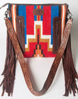 American Darling ADBGZ554 Signature Crossbody Hand Tooled Saddle Blanket Genuine Leather women bag western handbag purse