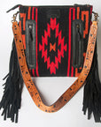 American Darling ADBGZ555 Signature Crossbody Hand Tooled Saddle Blanket Genuine Leather Women Bag Western Handbag Purse